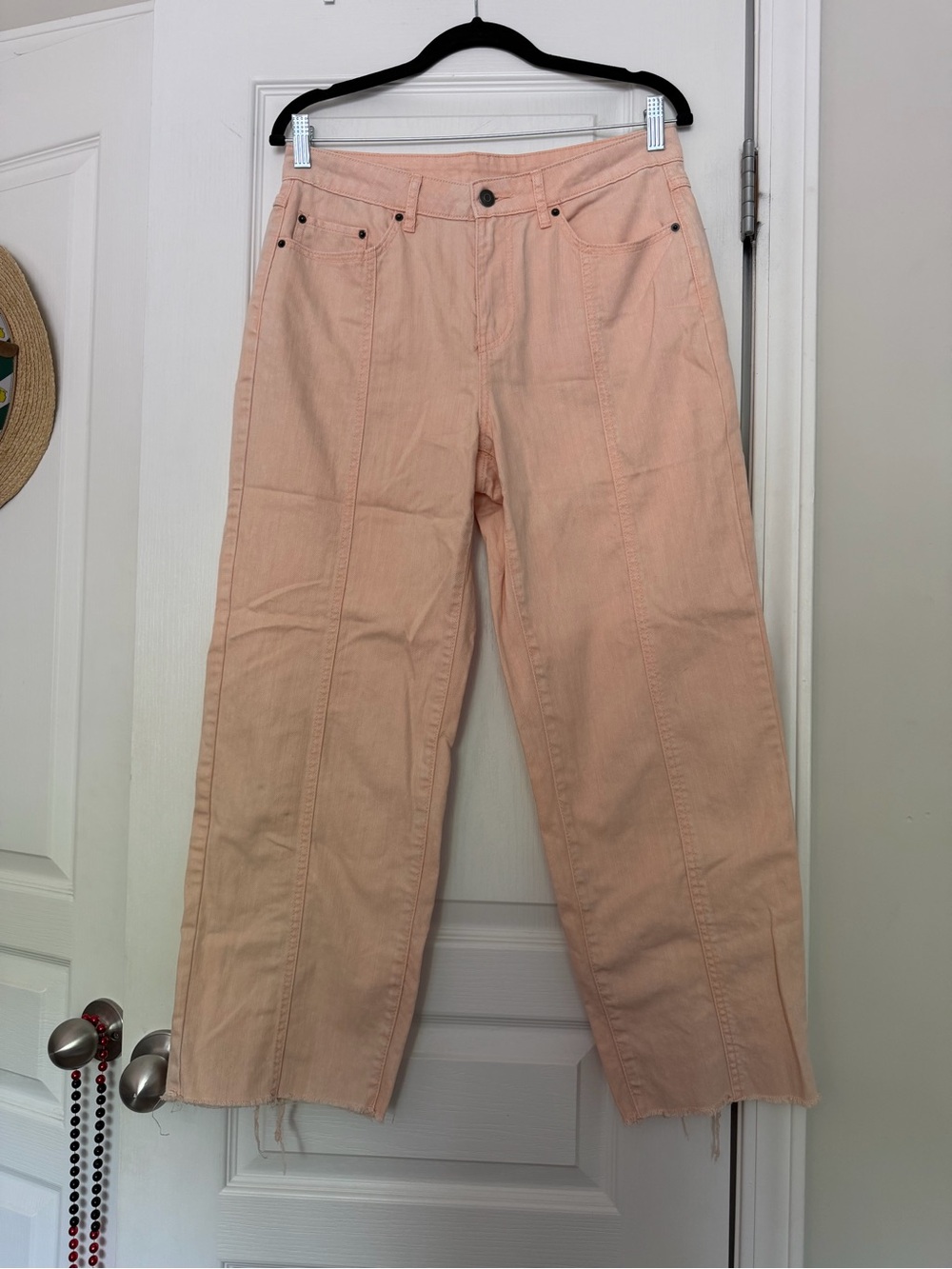 Future Collective Light Pink Wide Leg Jeans Size 8